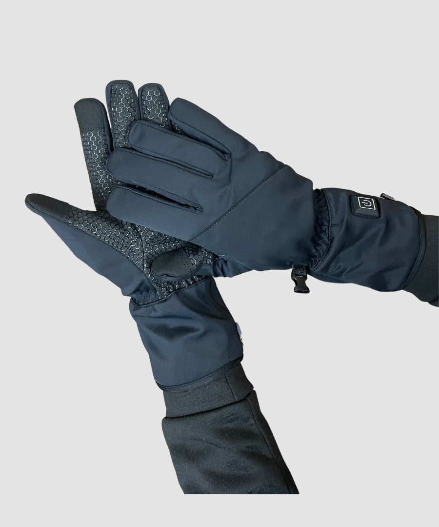 Heated gloves waterproof black